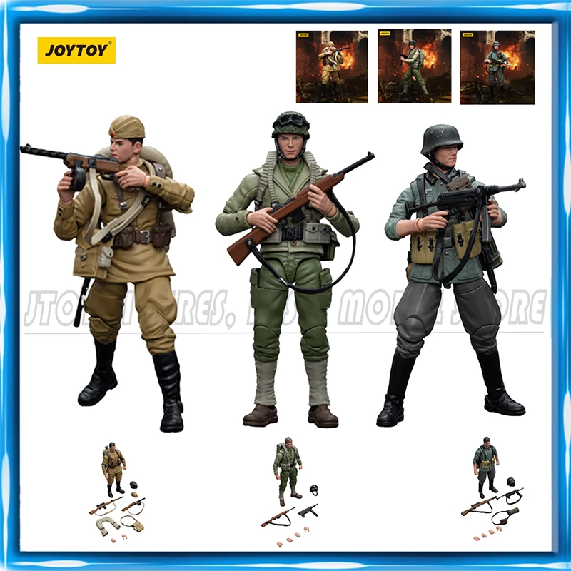 [Przedsprzedaż] Figurka akcji JOYTOY II Wojna Światowa 1/18 Figurki wojskowe Zabawki Model Prezent