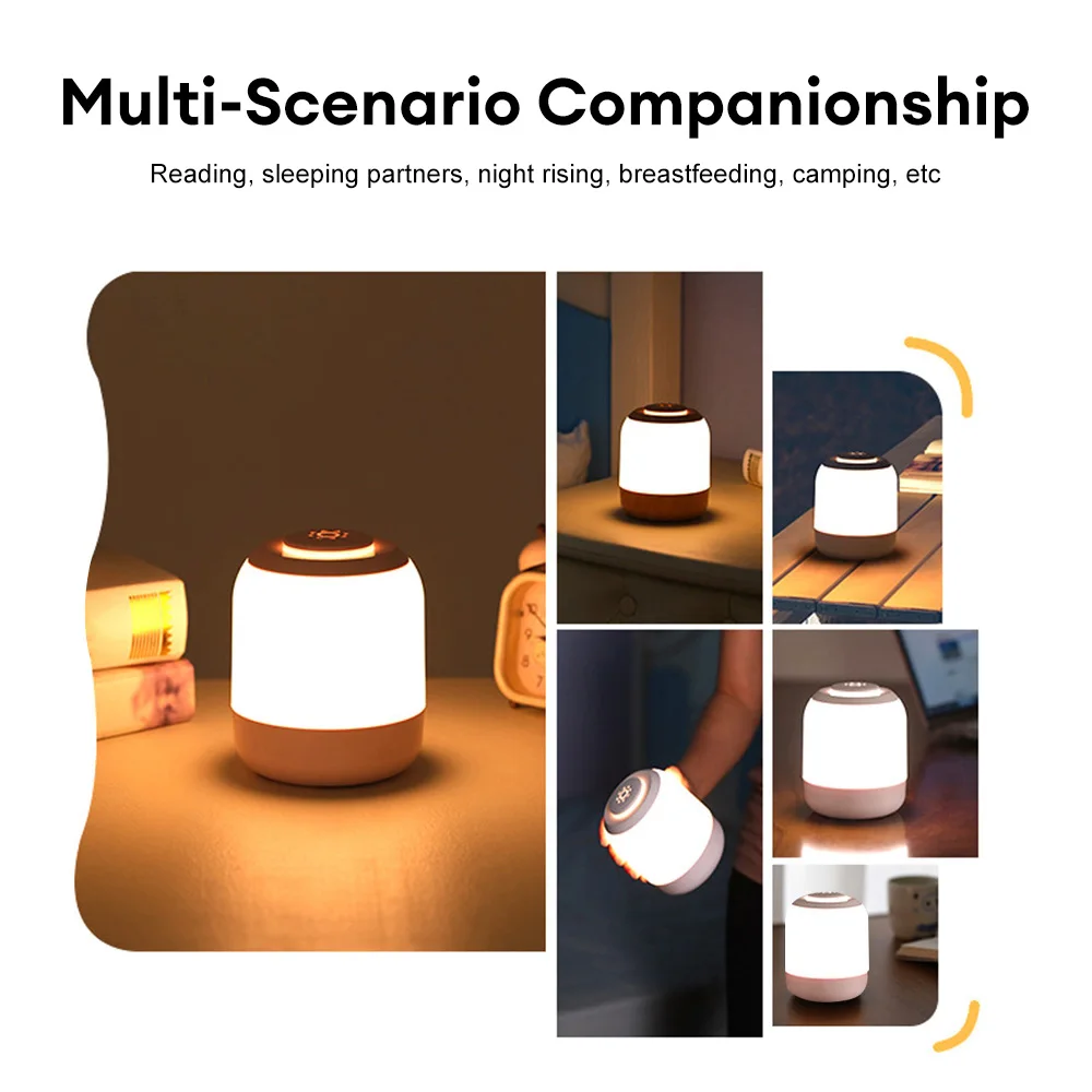 LED Night Light Touch Lamp Table Lamp Bedside Lamp Bedroom Lamp with Touch Sensor Portable USB LED Desk Lamp Light for Kids Gift