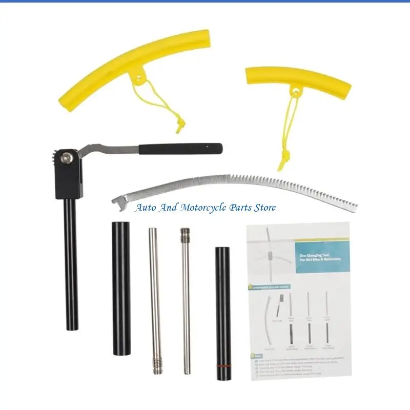 

P9FD Strong Motocross Tire Changer Set Includes Multiple Axles Sizes fit for Bike