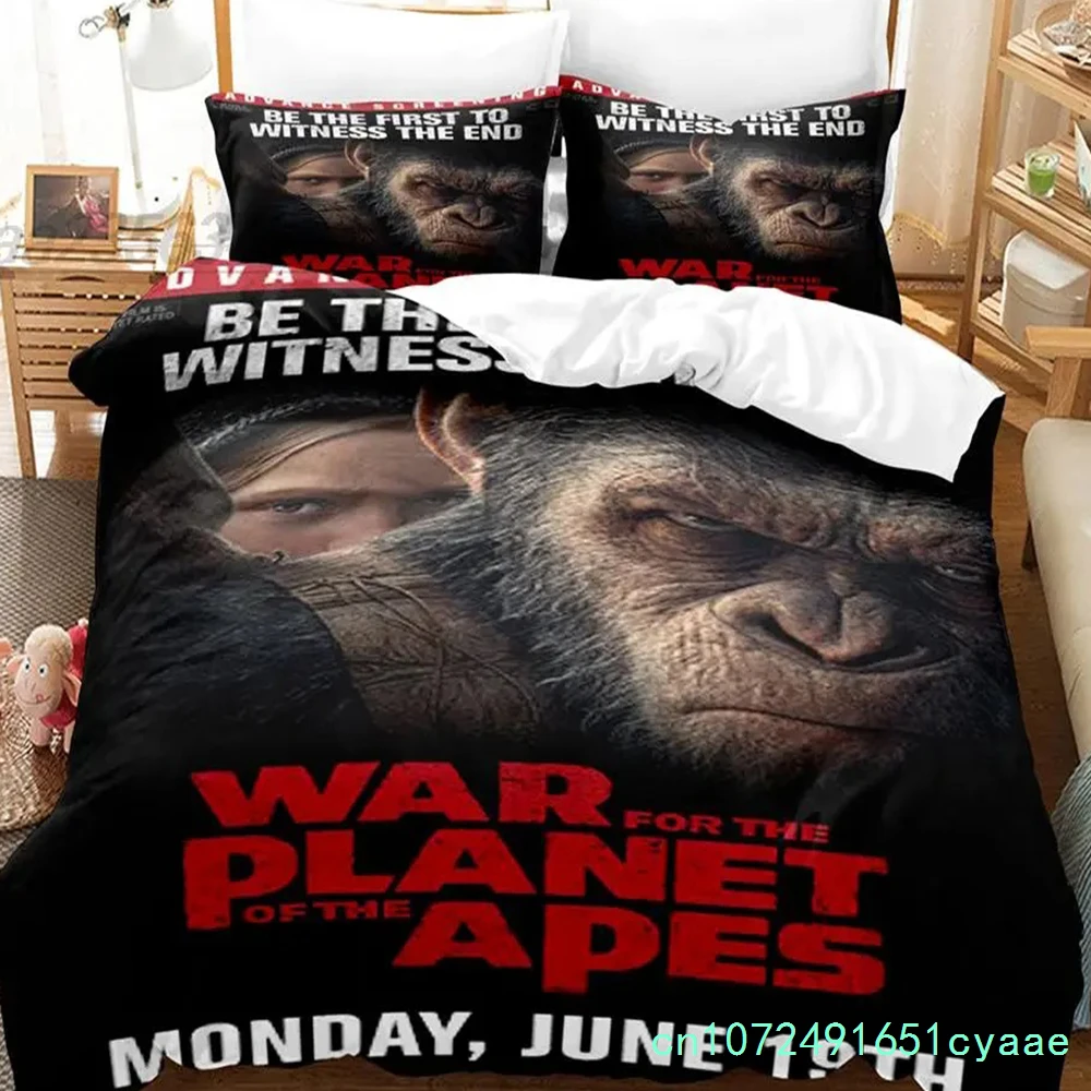 Planet Of The Apes Bedding Set Single Twin Full Queen King Size Bed Set Aldult Boy Bedroom Duvetcover Set 3D Print Bed Sheet Set - view 4
