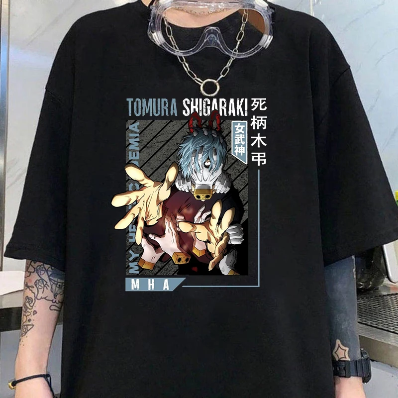 

New Shigaraki Tomura Print T Shirts Women Men Casual Round Neck Tees Top Summer Cool Anime Loose Short Sleeve