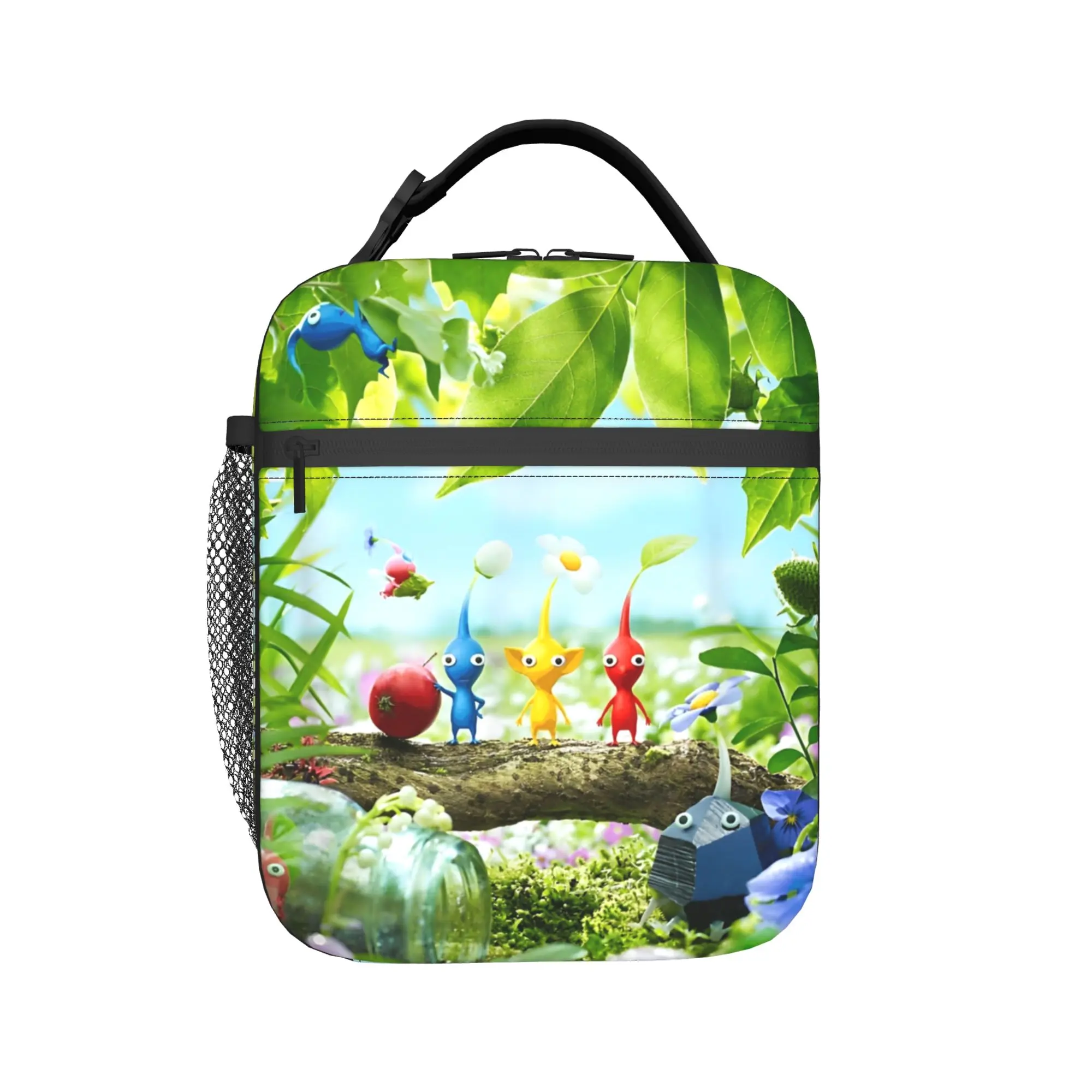 Pikmins  3 Tree Group Shot Game Insulated Lunch Bag Thermal Bag Reusable,Meal Container Portable Tote Lunch Box Food Storage Bag