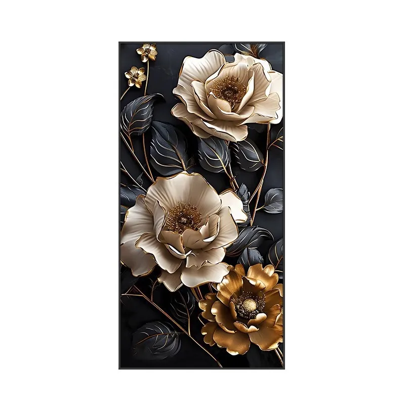 Imagem -04 - Led Wall Hanging Pintura Lâmpada Floral Mural Luz Porta de Entrada de Luxo Decoração de Atmosfera Corredor e Corredor