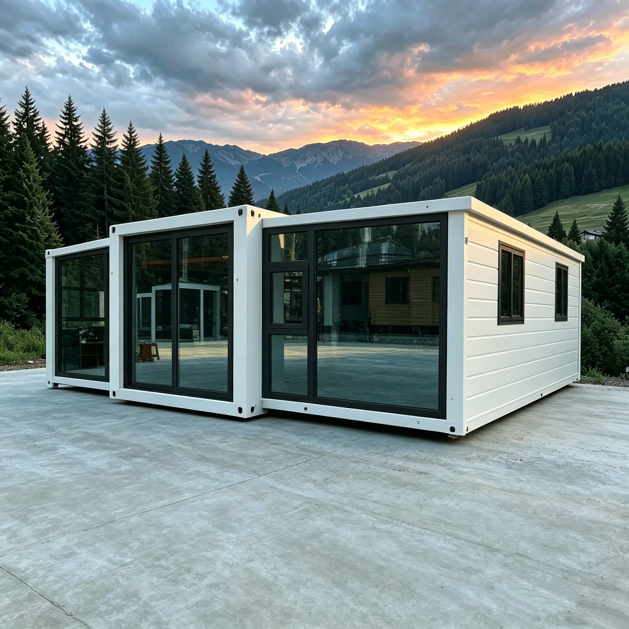 Prefab Container Home Foldable 20ft Modern EPS Sandwich Panel Insulated Tiny House for Outdoor Living
