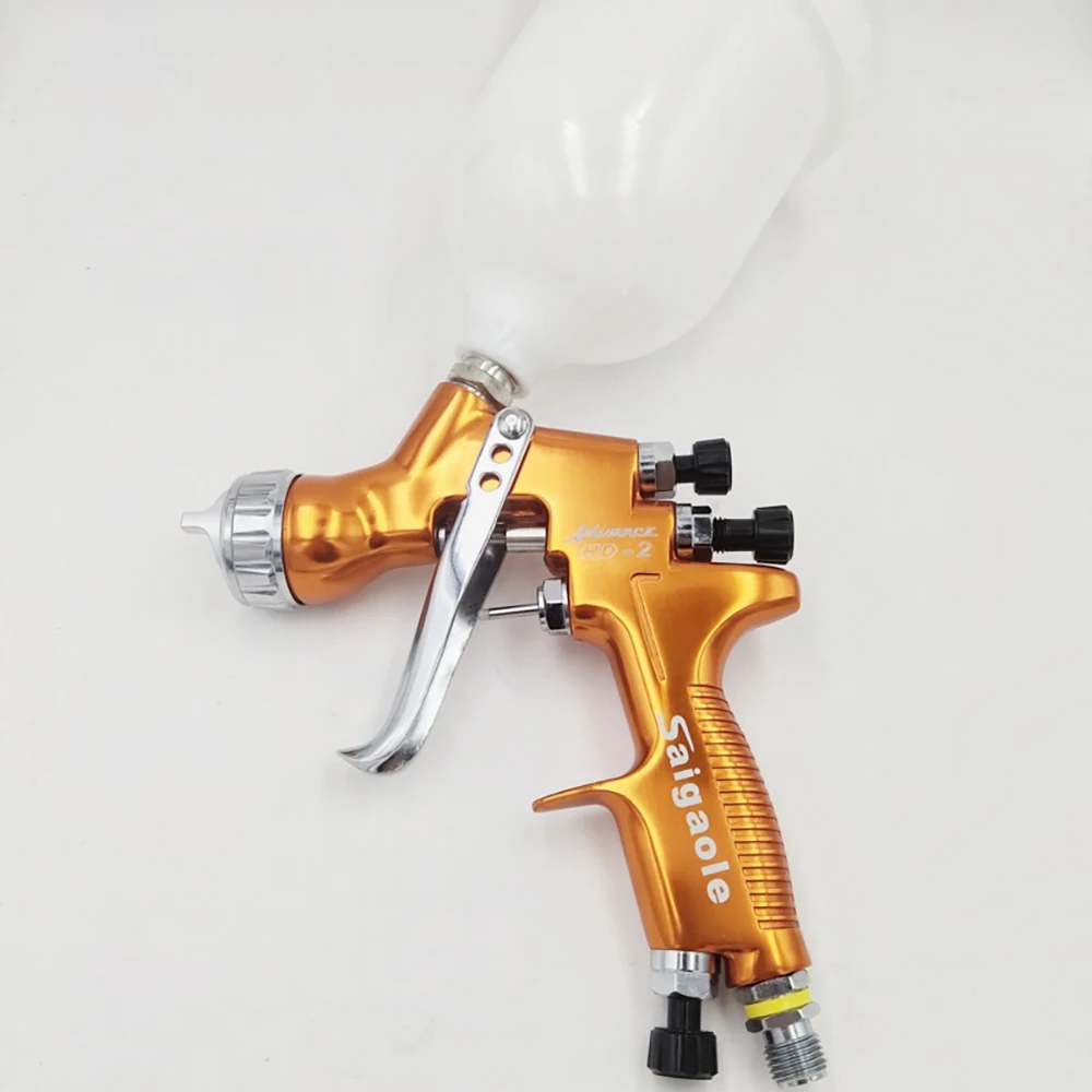 HD Auto Paint Spray Gun Saigaole Boutique Manual Paint Spray Gun Air Tools Leather Repair Gun HVLP Nozzle 1.3mm Cup 600ml