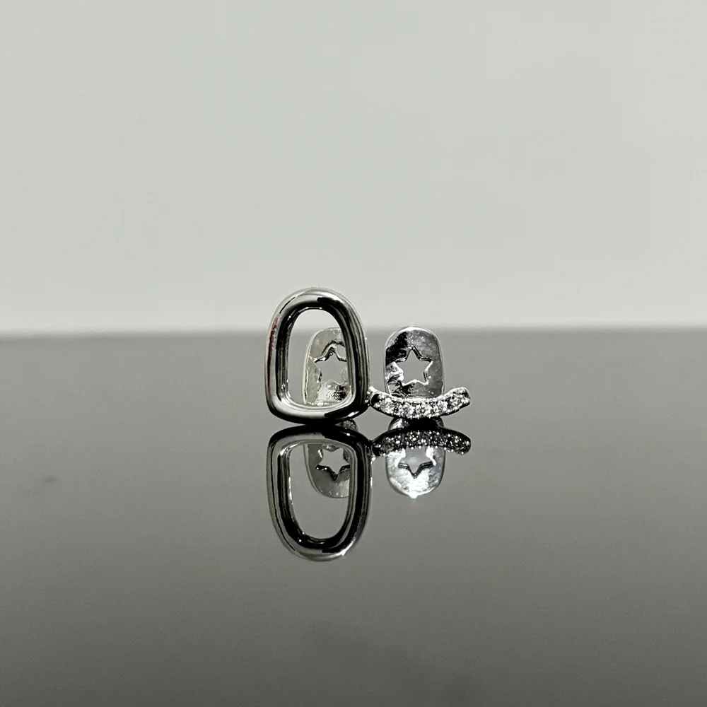 YOUNGX خمر شريط أفقي الجوف الأسنان Grillz الأقواس الهيب هوب لامعة الزركون الأسنان قبعات للنساء الرجال المجوهرات تأثيري #5