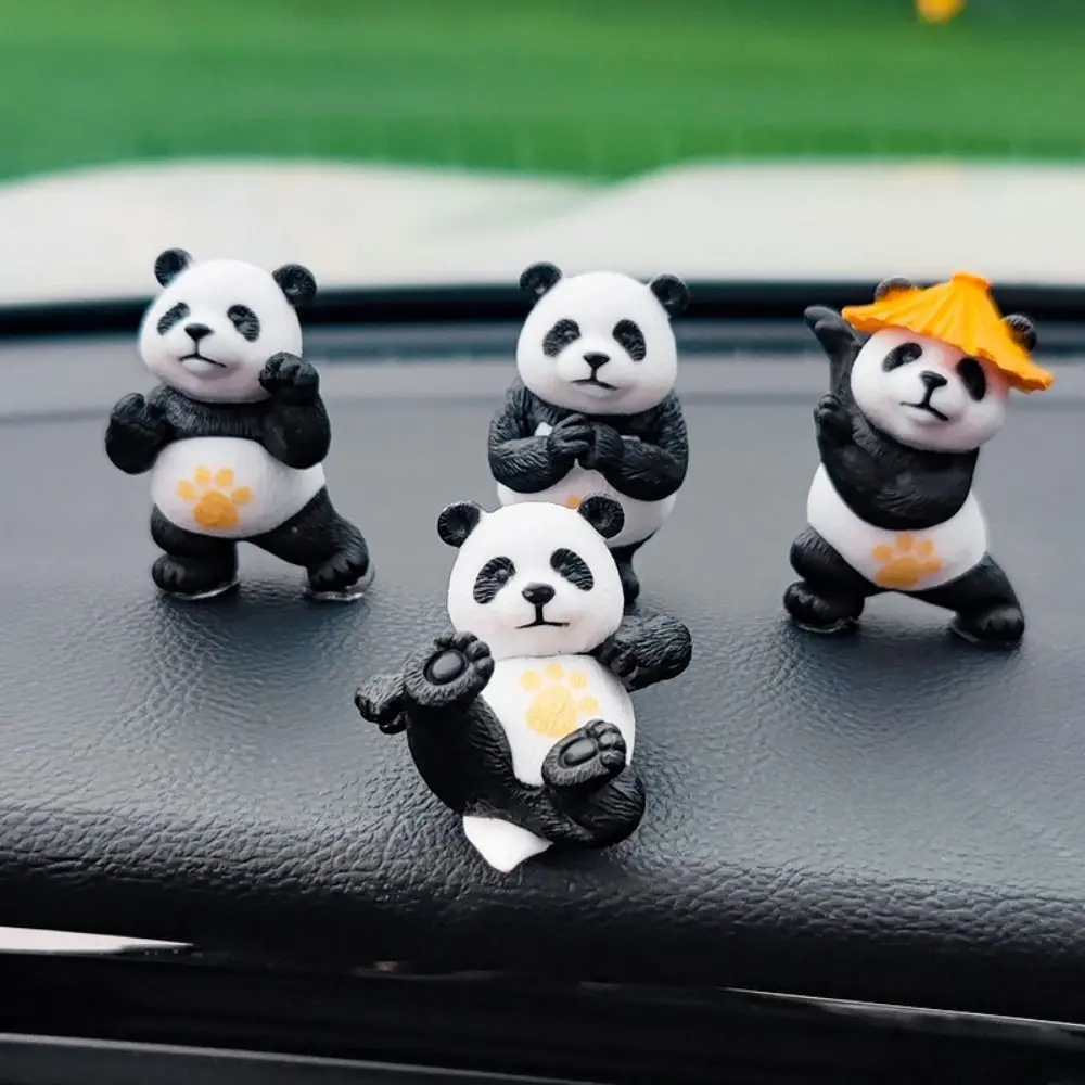 

Panda Design Mini Panda Car Decoration Resin Cute Cartoon Car Center Console Ornaments Crafts Micro Landscape