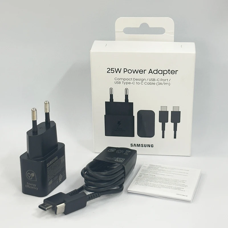 Original Samsung Charger 25w Super Fast Charge EU US Adapter USB C Cargador Samsung Galaxy S25 S24 Ultra Plus A56 A36 A55 A05s - náhled 2