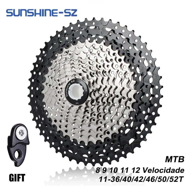 

SUNSHINE MTB Bicycle Cassette 8/9/10/11/12 Speed Mountain Bicycle Freewheel Bike Sprocket HyperGlide system For Shimano/SRAM