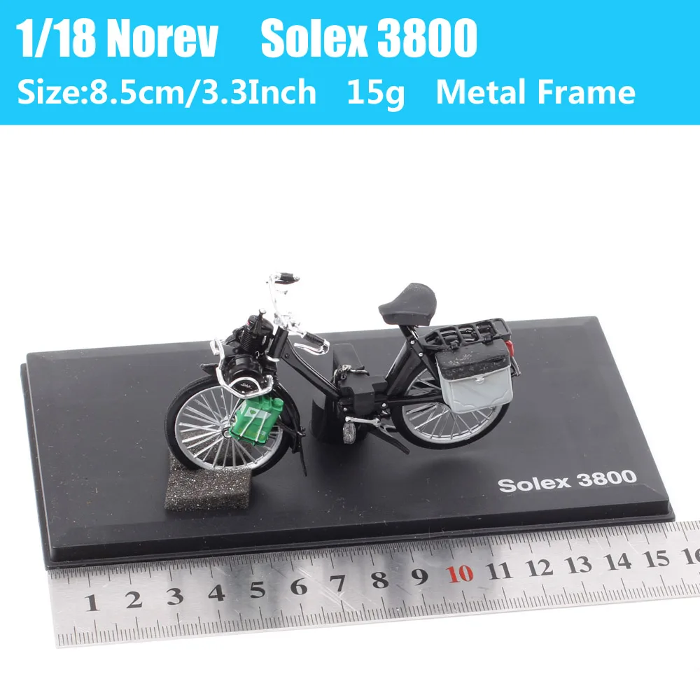 Norev 1/18 Scale Tiny Solex 3800 1966 50cc Moped Model Diecast Motorcycle Vehicles Scooter Bike Toy Thumbnails Black 182065