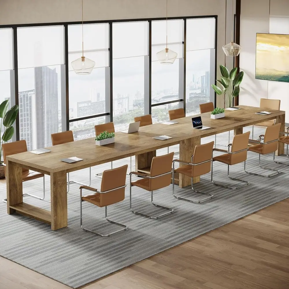 

Elegant 87 Rectangular Boardroom Table for 6-8, Suitable for Conference Rooms and Seminars