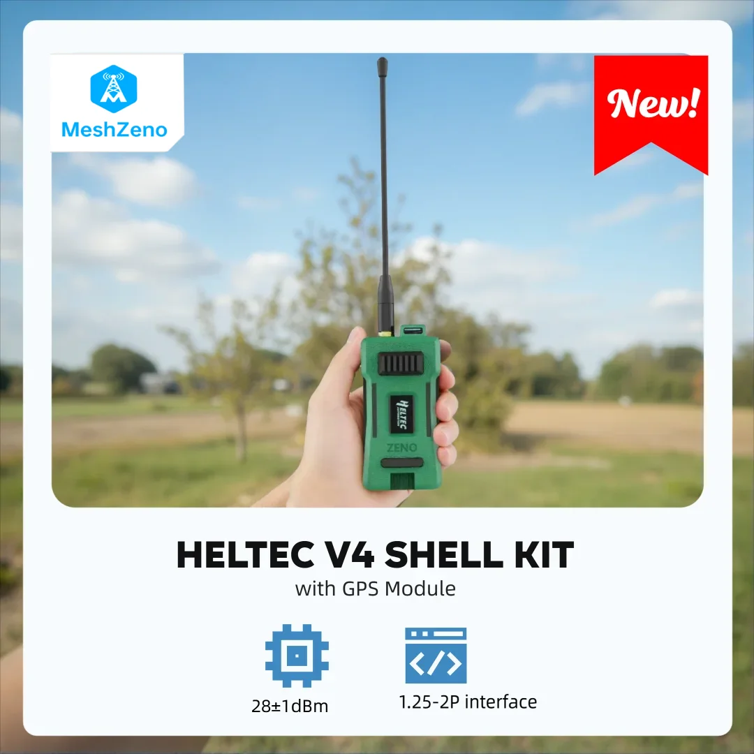 

Meshtastic Heltec WIFI Lora 32 V4 Meshcore ESP32-S3 SX1262 Dev-Board Zeno Kit Case Green Antenna GPS Module Installable