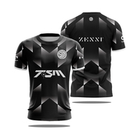 2024 New TSM Esports Team Uniform T-shirt PUBG CS GO Games Contest Jersey T Shirt Breathable Quick Dry Men Boy Training Clothing