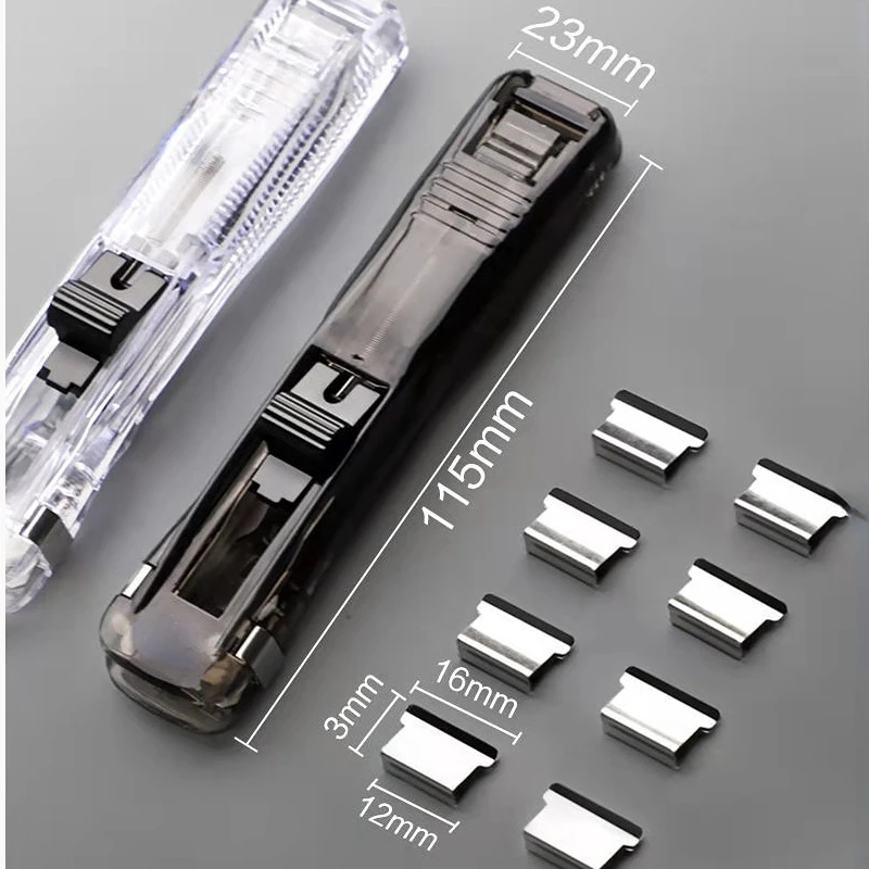 50pcs Paper Pusher Clips Set Binder Clips Paper Clamps for Office School Document Organizer Portable Clip Stapler Not Harm Paper