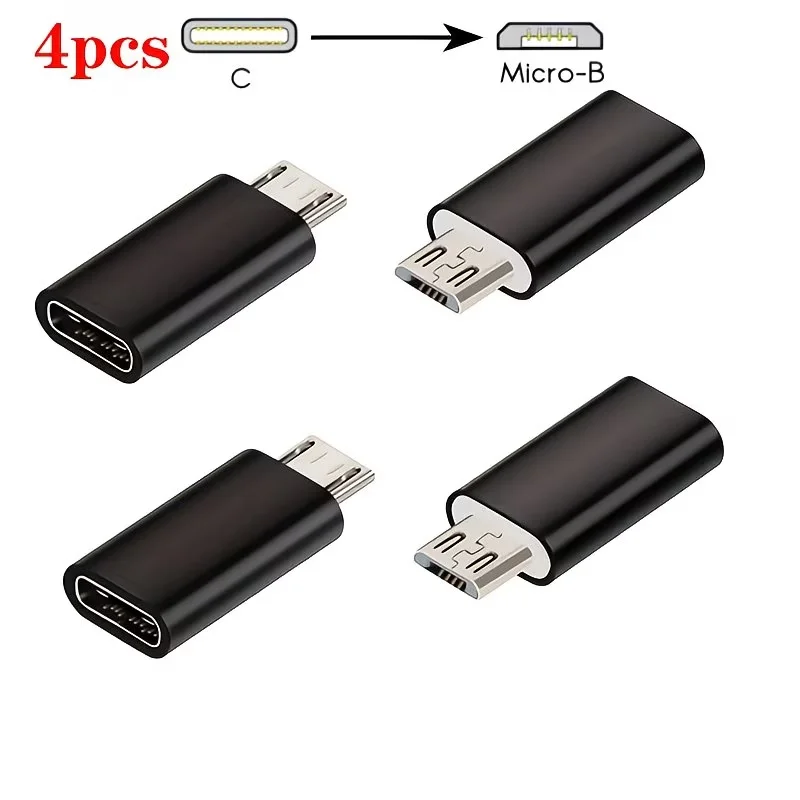 USB-C Vrouwelijk naar Micro USB Mannelijk Adapter (1/2/3/4/5/6-pack), Micro USB Adapter, Micro USB naar USB-C Adapter Snelle Oplader Voedingskabel