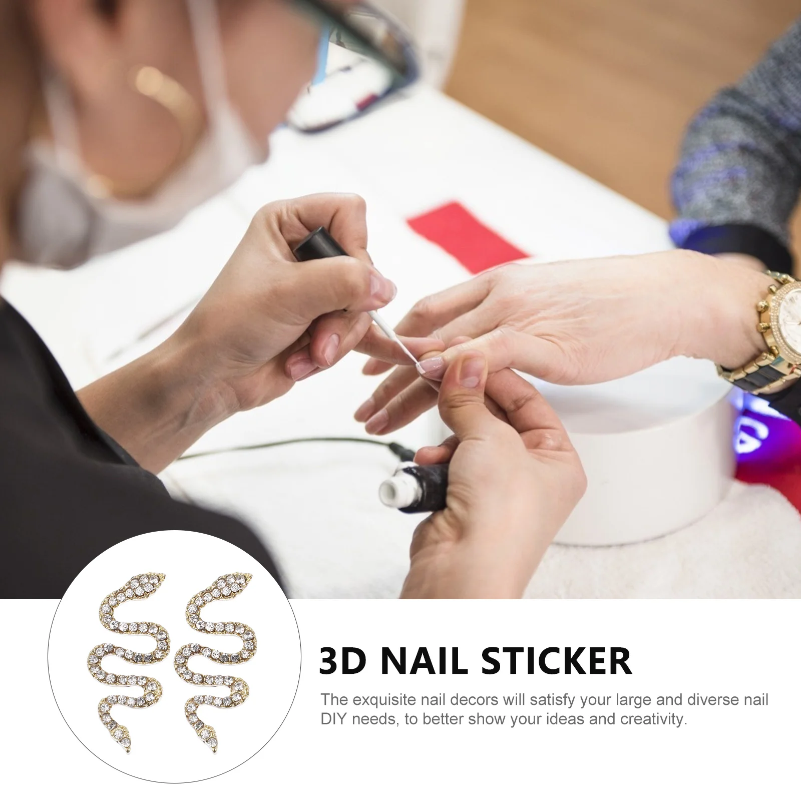 

6pcs Zinc Alloy Nail Art Charms Rhinestone Decorations for Nails Phone Case Invitation DIY Supplies Manicure Accessories Long