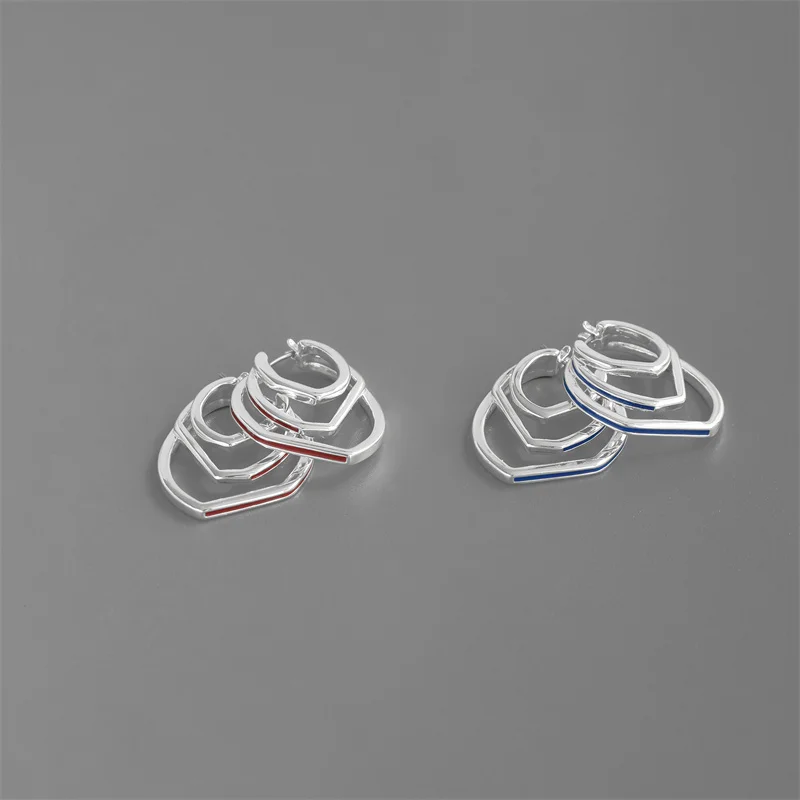 

Простые модные геометрические серьги с эмалью неправильной формы для женщин, винтажные изысканные универсальные ювелирные изделия для банкета, подарки