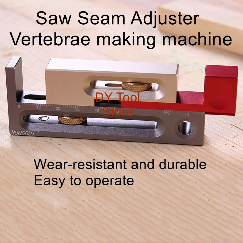 Woodworking tools saw table saw seam adjuster mortise and tenon machine movable measuring block length compensation