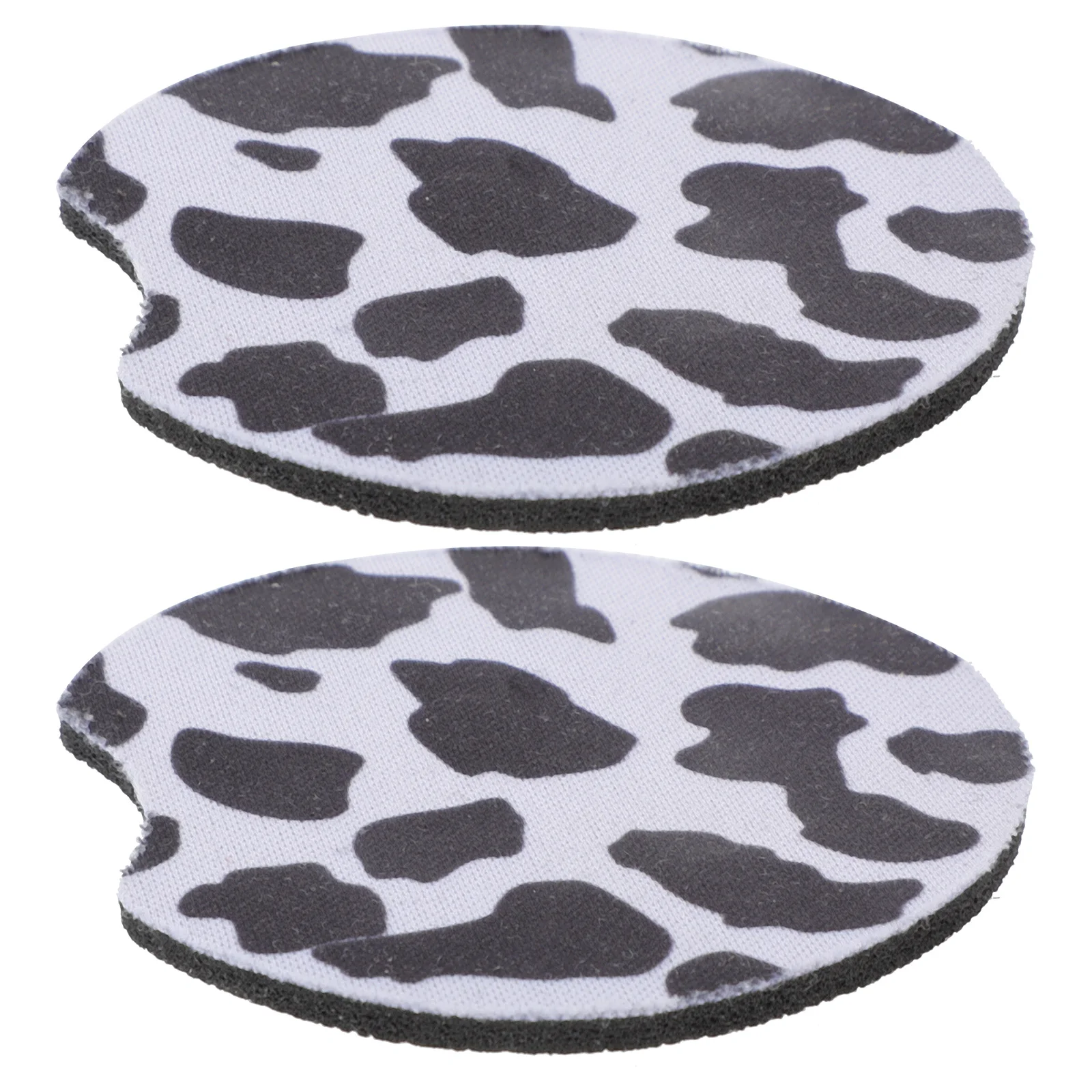 

2Pcs Car Coaster Coaster Non-slip Cup Holder Cow Pattern Heat Resistant Beverage Cup Holder Coasters Rack Mens Accessories