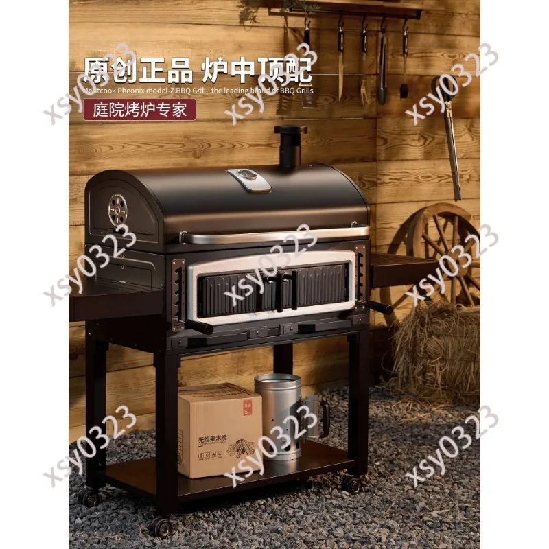 Outdoor Charcoal BBQ Grill Portable Carbon Barbecue Stove for Home Yard Villa Patio Cooking