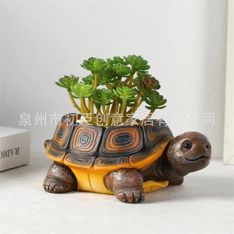 Turtle Succulent Planter Cute Animal Mini Plant Pot For Office Desk Table Living Room Balcony Home Display Gift For Women Teens