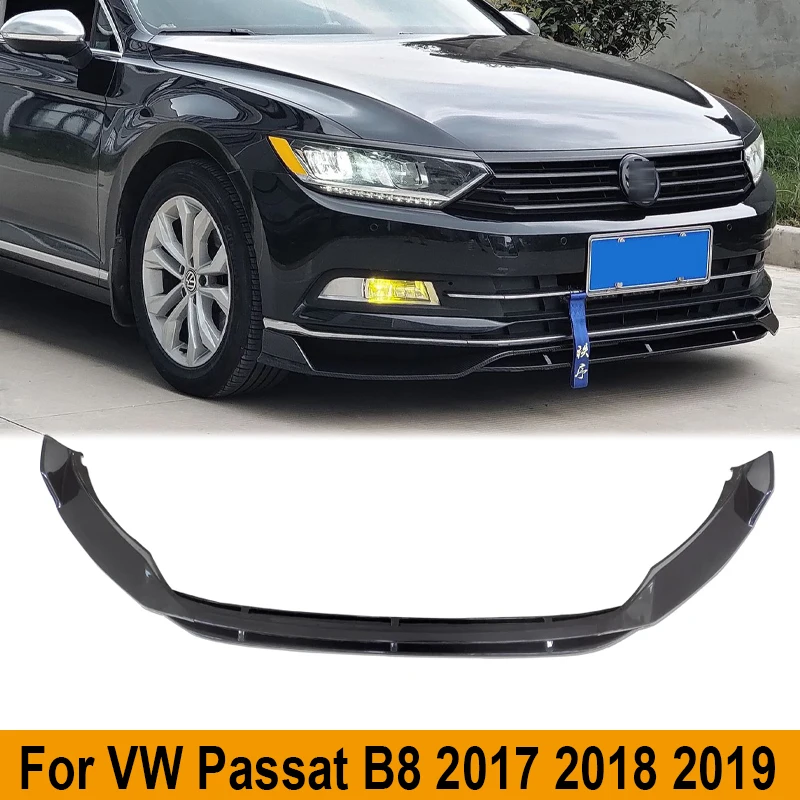 

Front Bumper Lip For Volkswagen VW Passat B8 Variant 2017-2019 Side Splitter Spoiler Body Kit Guards Protector Car Accessories