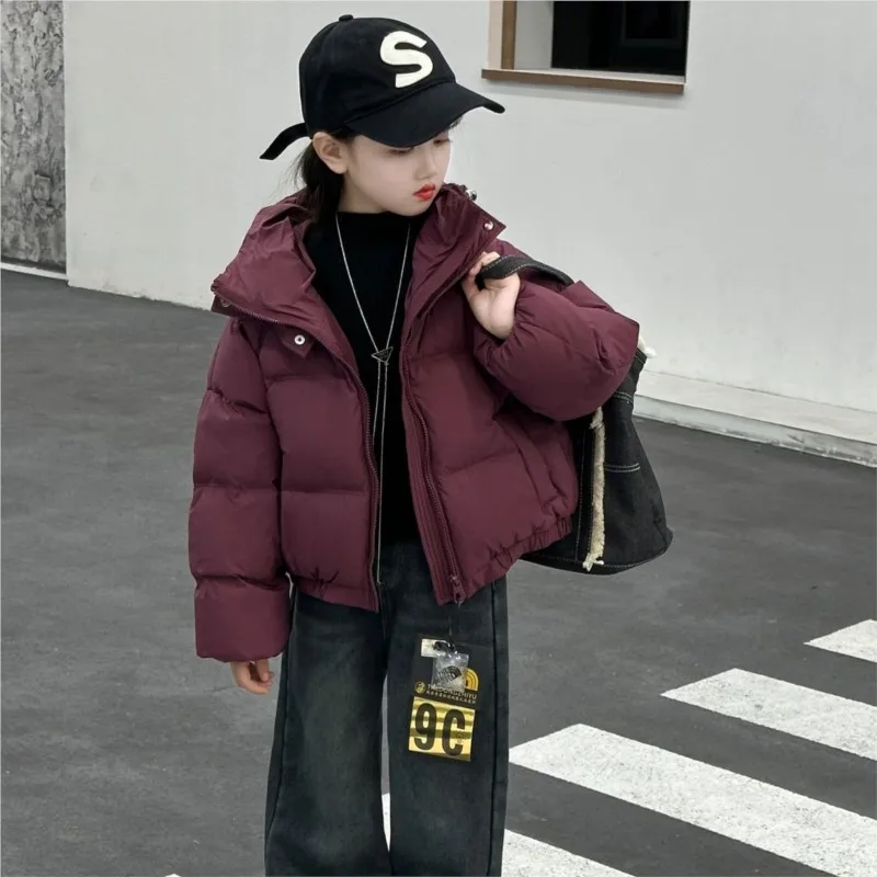 

Girls winter thickening 2024 new foreign bread cotton-padded coat coat