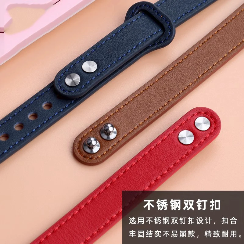 Ремешок из натуральной кожи для нового часов Garmin Lily 2 Girls 14 мм Lily2 Instagram Стиль Модная петля с пряжкой из воловьей кожи Цепочка для часов