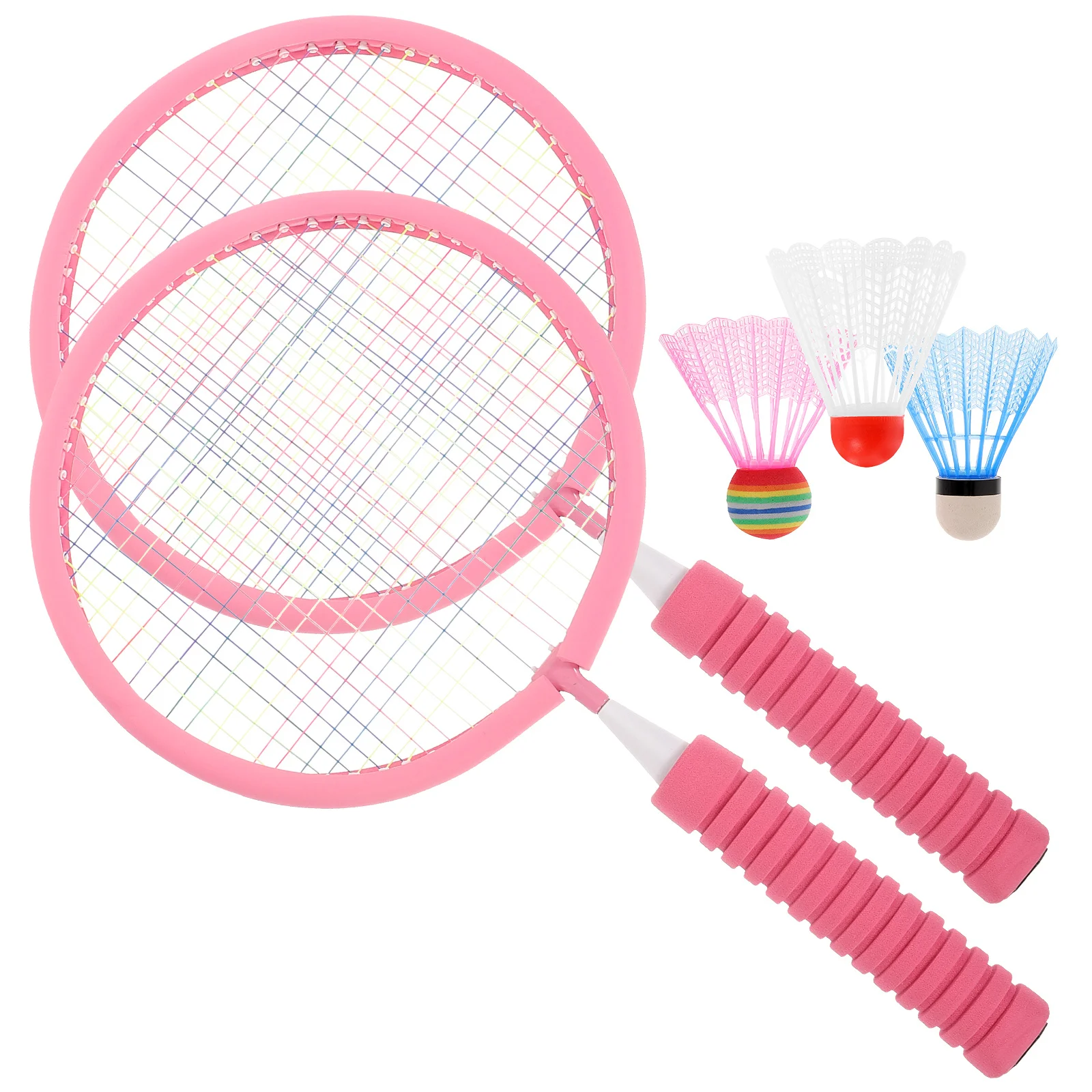 

1Set Badminton Racket Set Elastic Mesh Comfortable Grip for Kids and Family Outdoor Activities Kids Badminton Rackets