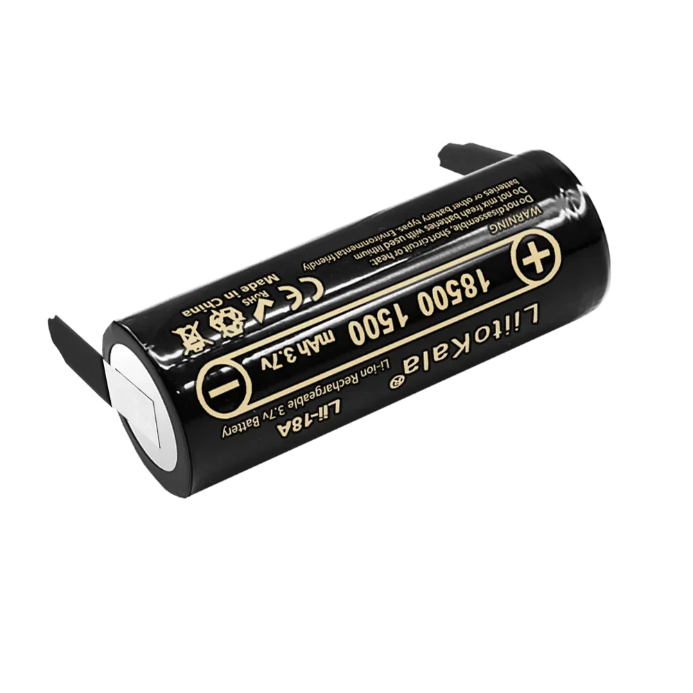 1-40 шт. LiitoKala 18A-N 18500 1500 мАч 3,7 В литий-ионный аккумулятор Recarregavel для фонарика + никель «сделай сам»