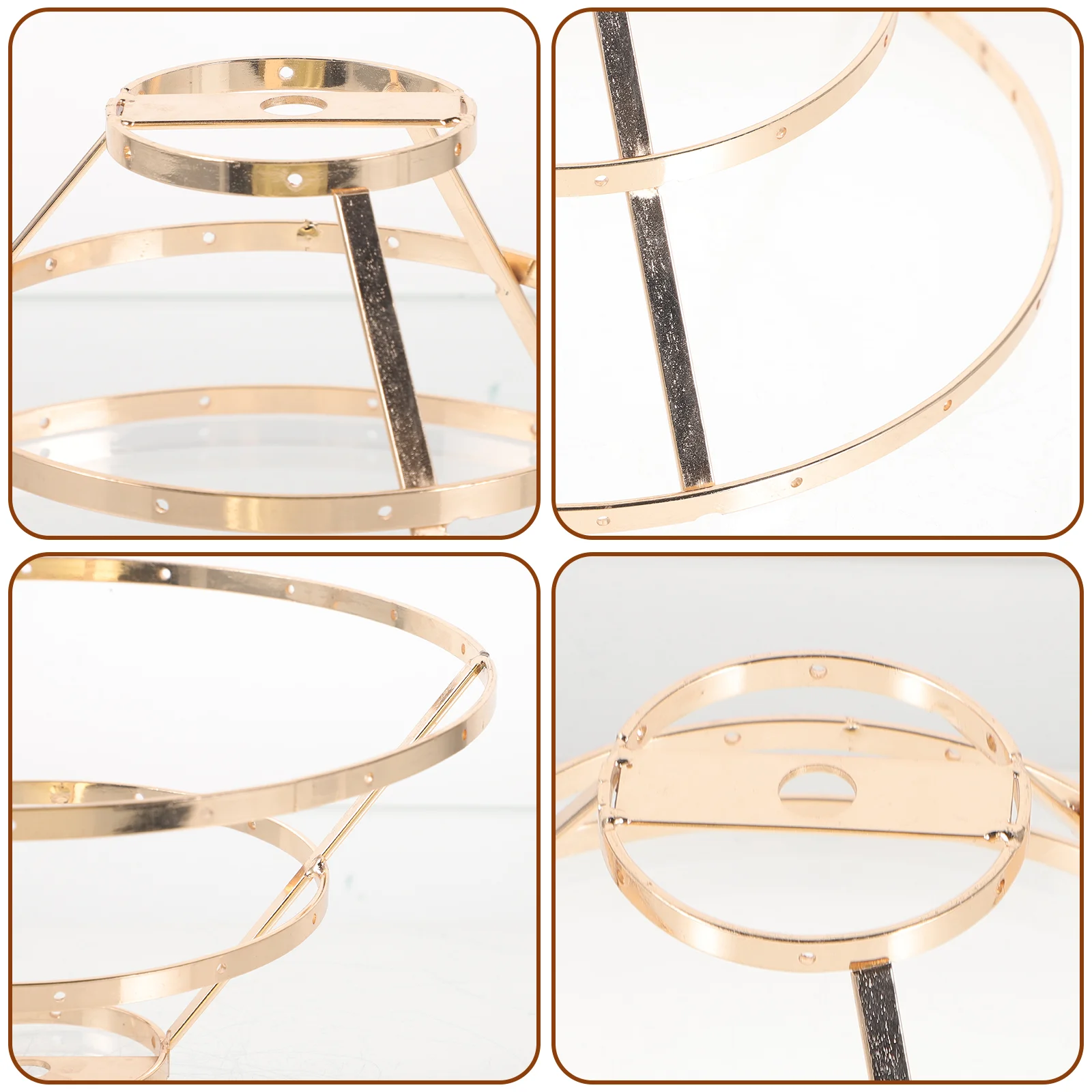 Chandelier Shell Table Lights Frame Lampshade Making Wind Chime Hanging Golden DIY Pendant