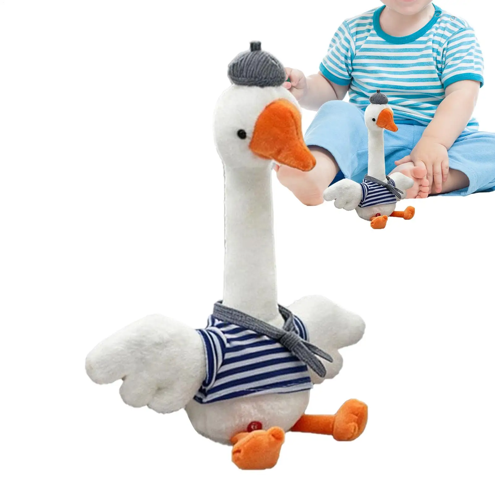 

Dancing Talking Goose Toy Cute Singing Dancing Twisting Interactive Plush Doll Kids Goose Toys For Nursery Room Playtime Holiday