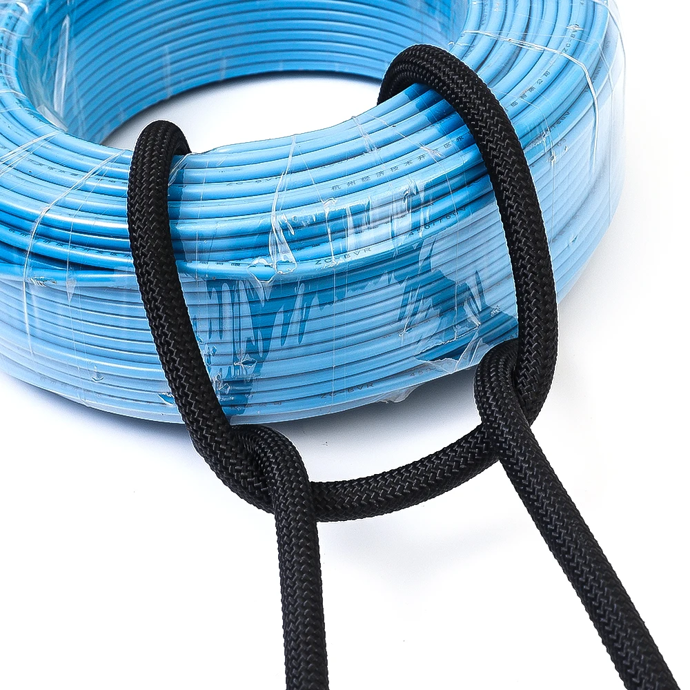 Black Storage Straps with Handle Extension Cord Organizer Vacuum Hose Holder Garden Hoses Cables Organizer Labor Saving Tools