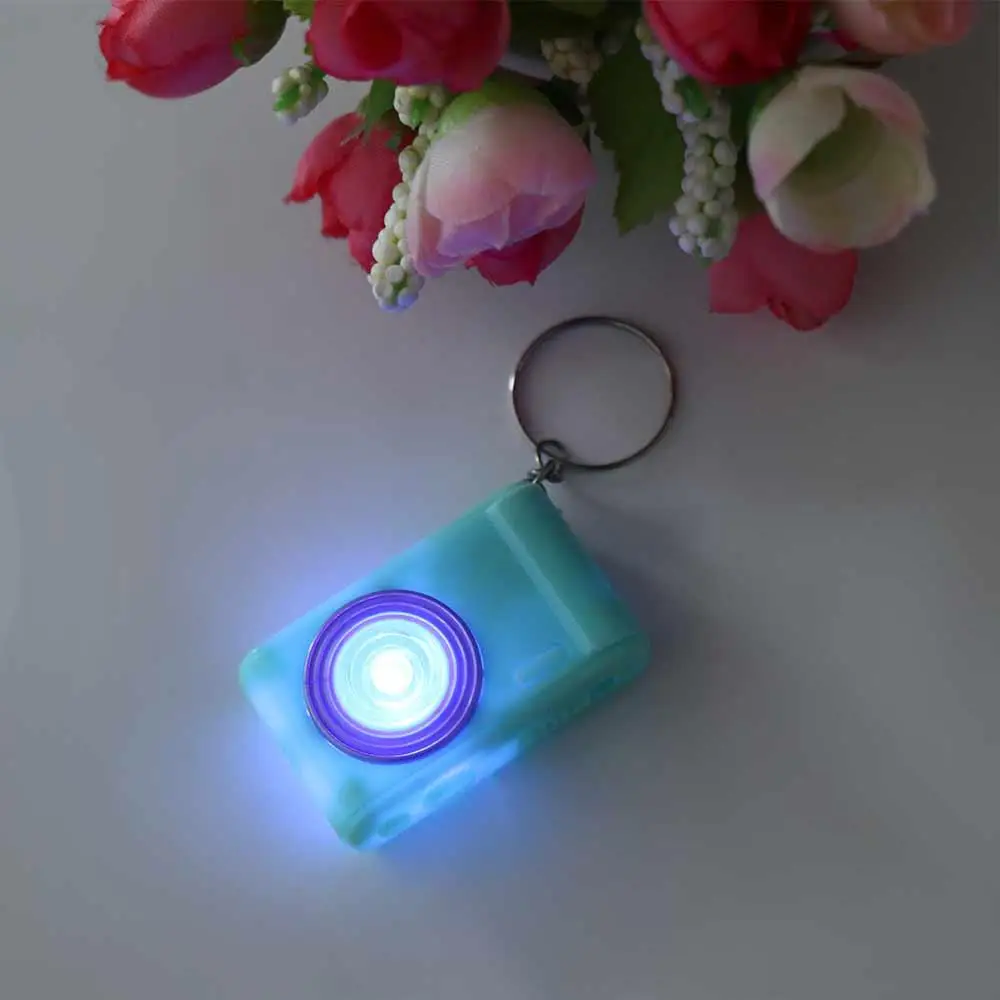 LED 카메라 전기 발광 키체인 플라스틱 야광 카메라 자동차 키링 미니 손전등 미니 카메라 장난감 LED 키홀더