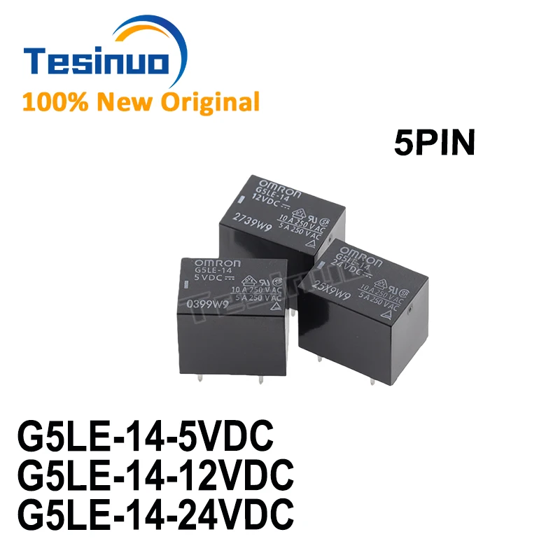 5/PCS New Original G5LE-14-24VDC 24V G5LE-14-5VDC 5V G5LE-14-12VDC 12V 5PIN Power relay In Stock
