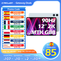 【New】Teclast T60 Plus Mtk Helio G88 Cpu 12 Inches Android 14 Tablet 2K 2000X1200 90Hz Widevine L1 (6Gb Ram+10Gb Expansion)16Gb Ram 128Gb Rom Tf up to 1Tb 8000Mah Battery 4g Lte Dual Sim 13Mp+8Mp