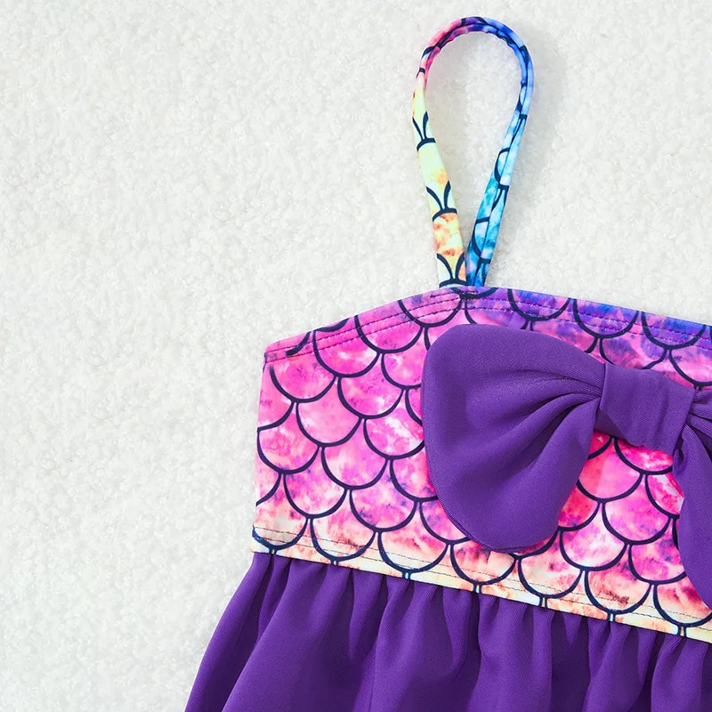 الفتيات 3 حزمة حورية البحر مقياس السمك بيكيني الاطفال ملابس السباحة والتنانير 4-7 سنوات ملابس سباحة للأطفال 2025 طفل طفلة ثوب السباحة #3