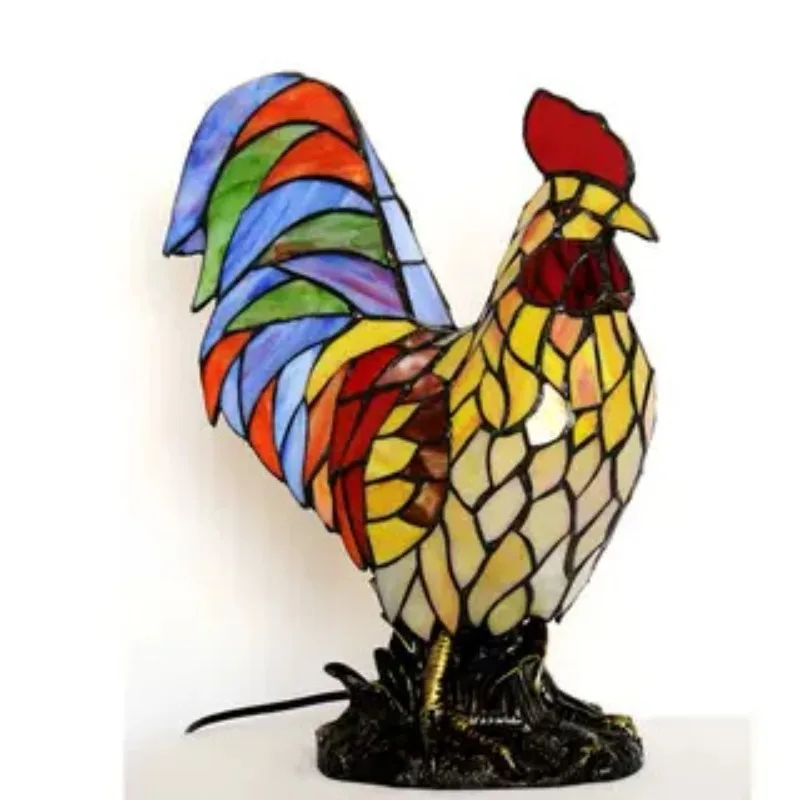 

Table lamp handmade art rooster ornament decoration table lamp special gift