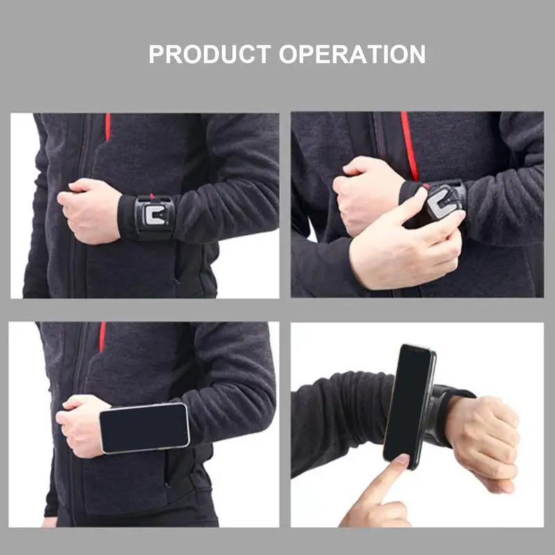 Wristband Phone Holder 360Rotatable Universal Sports Wristband For Smartphones Detachable Running Armband For Hiking Biking