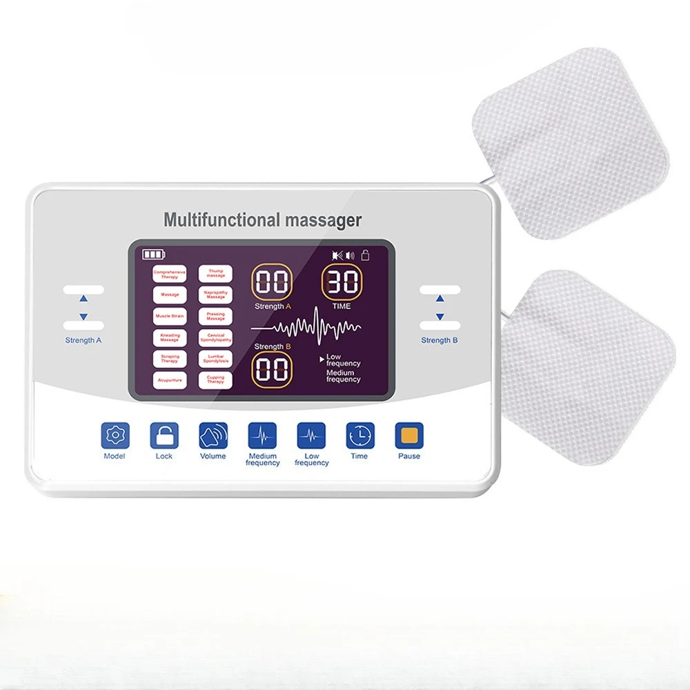 

Low Frequency 12 Modes Therapy Device Dual Output TENS/EMS Muscle Stimulator Electronic Pulse Massager Myostimulation Apparatus