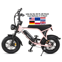 Cooryda C80 Mini EU US Warehouse Fatbike 16 Inch Fat Tire Electric Bike OUXI V8 Mini Ebike 48V 250W Electric Bicycle