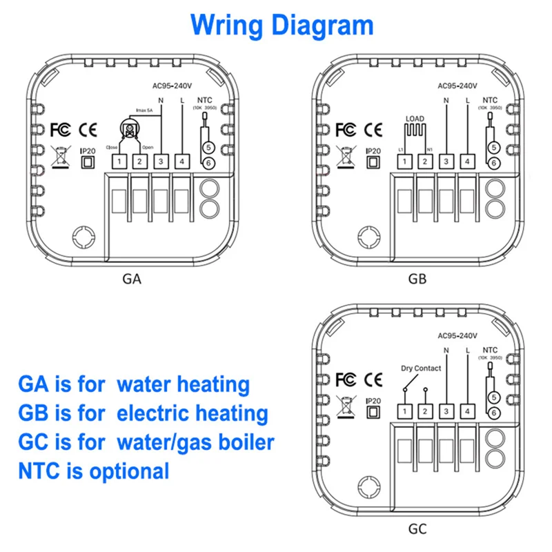 

Tuya Smart Life Wi-Fi термостат контроллер переключатель водяного отопления 5A 110 В, 220 В, поддержка Alexa, Google Home черный легкая установка