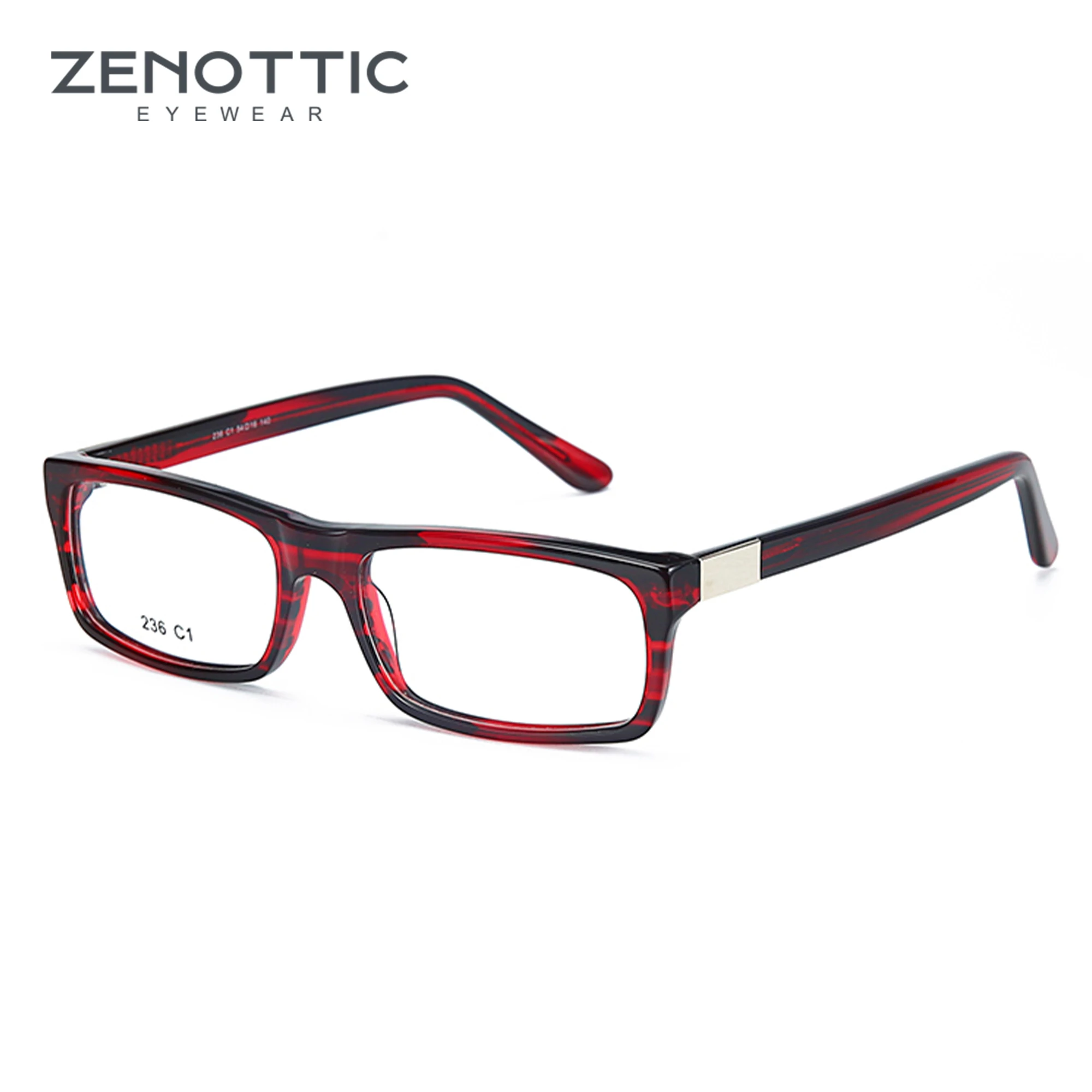 ZENOTTIC Fashion Rectangle Eyewear High-quality Acetate Optical Glasses Frame for High prescription Eyeglasses