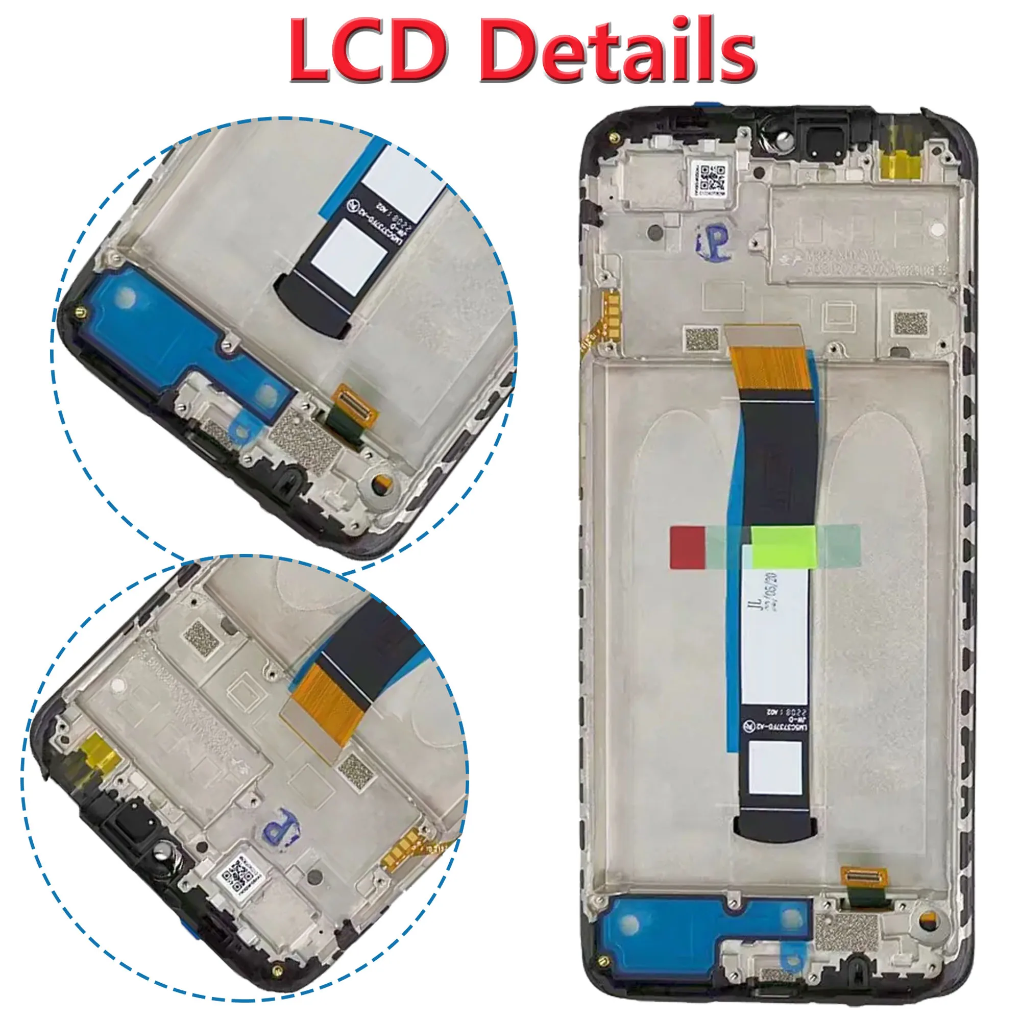 Original LCD Screen For Xiaomi Redmi 10C Mobile Phone Display 220333QL 220333QAG 220333QBI 220333QNY Digitizer Assembly Spare