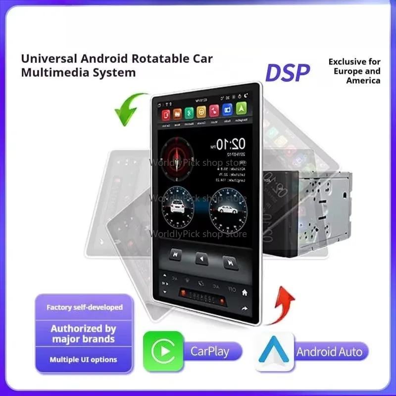 12,8-дюймовый PX6 вращающийся сверхбольшой экран Android Автомобильная камера заднего вида Автомобильная навигационная система Универсальная машина GPS в комплекте