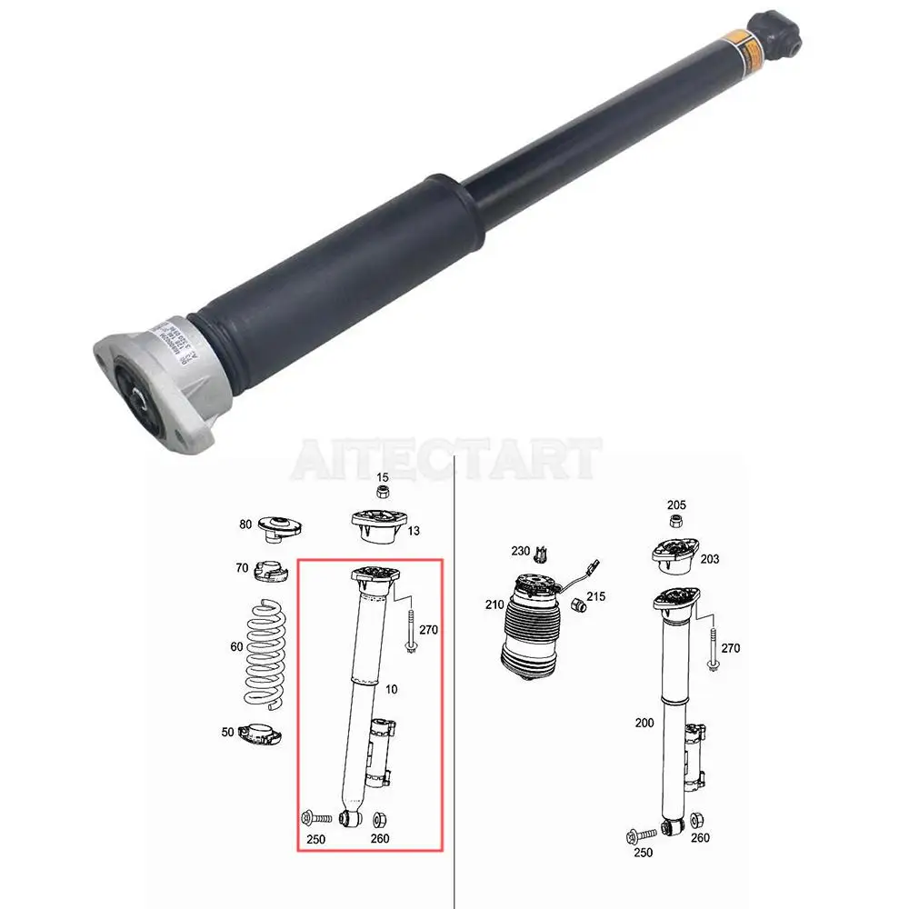 Airsusfat 2x Rear Shock Absorbers Strut Core Without ADS For Mercedes W213 CLS C257 E-Class, OE 2133201630 2573201401 Auto Parts