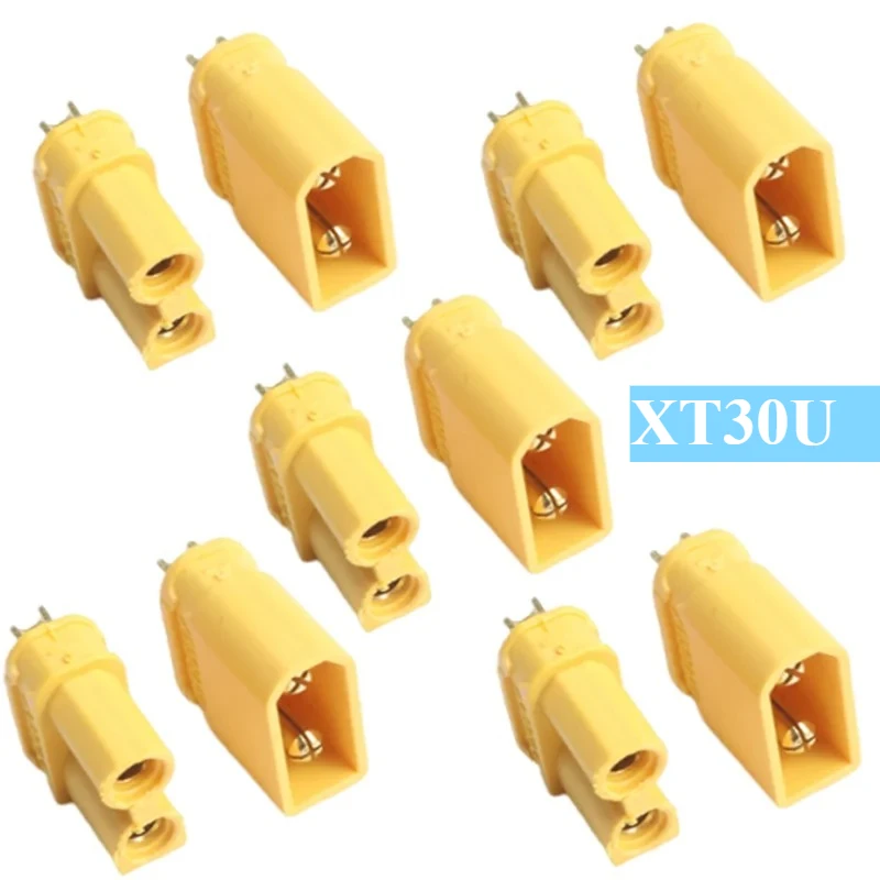 

5pair XT30U Bullet Connectors Plug for RC Lithium Polymer Battery Quadcopter FPV Racing Drone Lipo Battery DIY Extend Backup