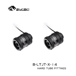 BYKSKI 2pcs/lots OD14mm +ID10mm Hard Tube Fitting/RBW Light Hand Compression Fitting/3PIN Header / Only Compatible Acrylic Tube