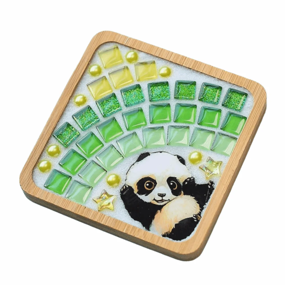 Creative Mosaic Cup Mat Material Pack Parent-child Activity Self-made DIY Mosaic Coaster Kit Handmade Intellectual Development