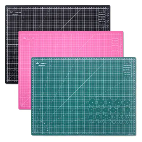 A2 Self-Healing Cutting Mat 23.6x17.7 Inch, Multipurpose Craft Mat for DIY/Office/School/Quilting, Non-Slip Gridded Work Surface